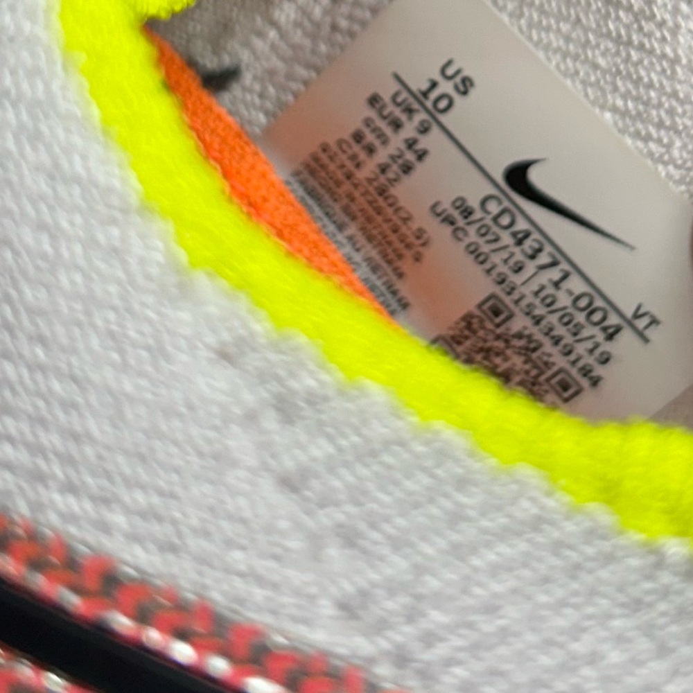 Nike React Infinity Run 'Platinum Tint Pink Blast' White Sneaker Sz 10 - Picture 9 of 11